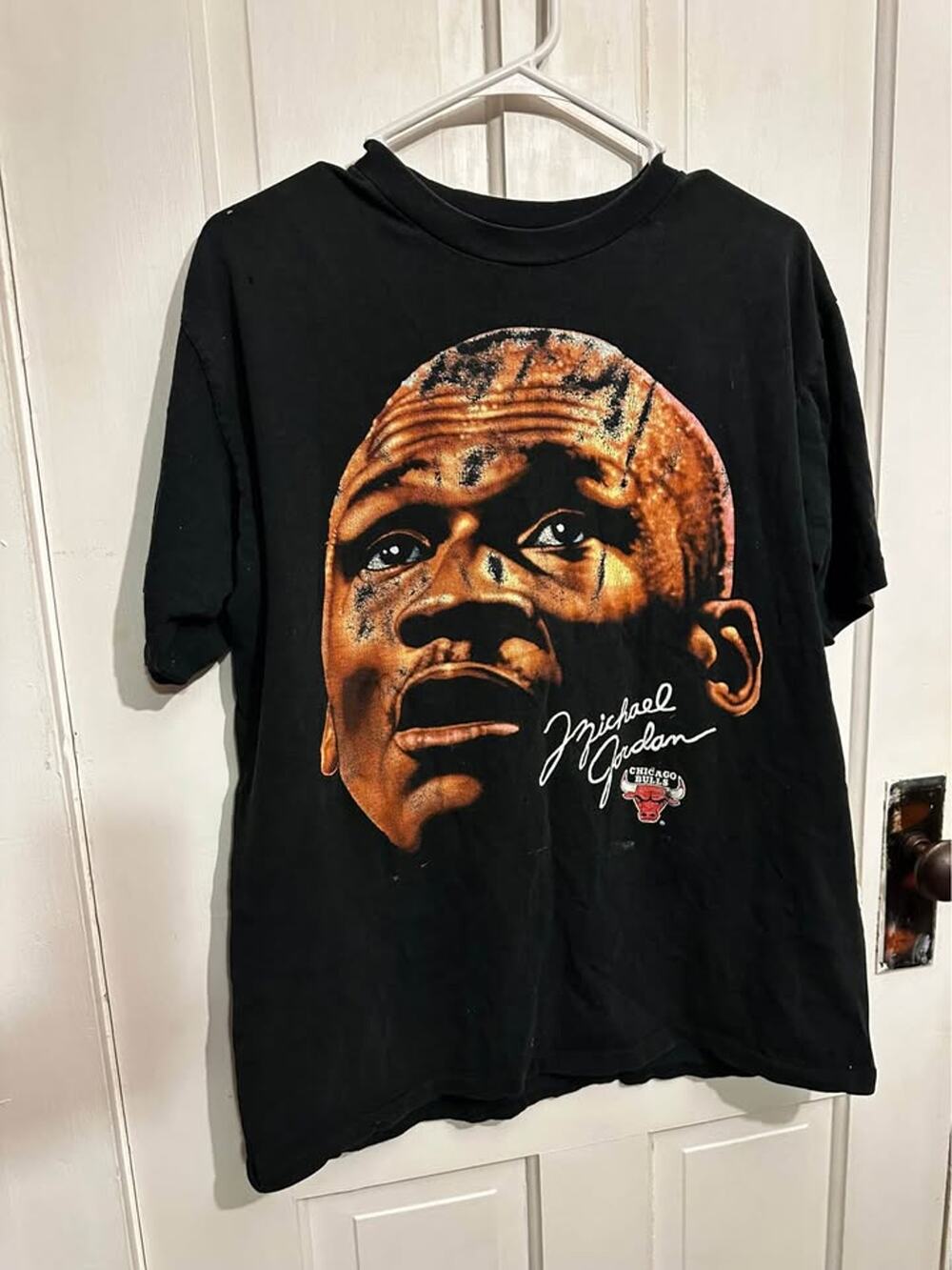 🔥 VINTAGE 1991 Michael Jordan "Big Face" Salem Sportswear Shirt – Size L🔥
